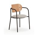 Сив трапезен стол в дъбов декор Eclipse - Teulat