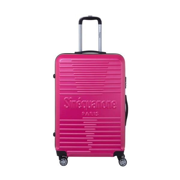Розов пътнически куфар на колелца Bobby, 107 л - SINEQUANONE