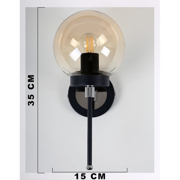 Стенна лампа в цвят жълта охра и черно ø 15 cm Tokyo – Squid Lighting-image-2