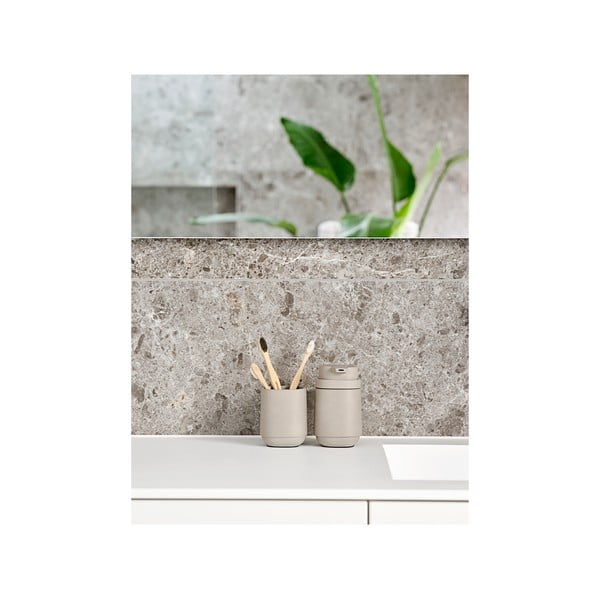 Бежова бетонна чаша за четки за зъби Time - Zone-image-3