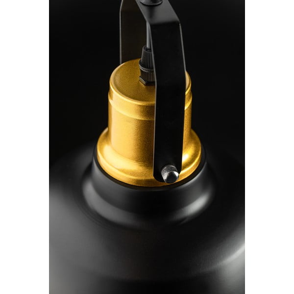 Черно и златно висящо осветително тяло с метален абажур ø 22 cm Monroe – GTV-image-2