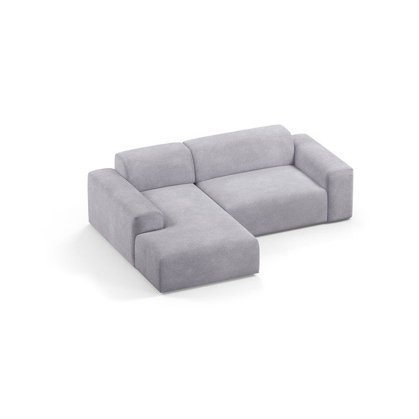 Светлосив ъглов диван от велур , 250 см, ляв ъгъл Karen - Marie Claire Home-image-3