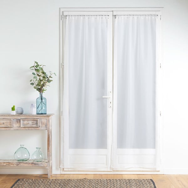 Бели завеси от микросатен в комплект 2 бр. 70x200 cm Voiline – douceur d'intérieur-image-2