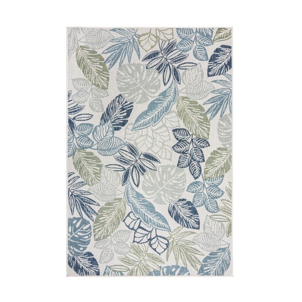 Зелено-син килим за открито и закрито 120x170 cm Bella Leaf – Flair Rugs