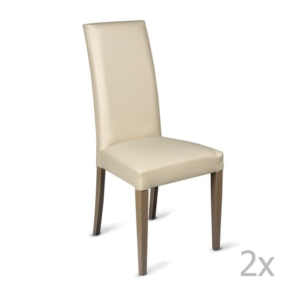Sada 2 béžových židlí Adrie