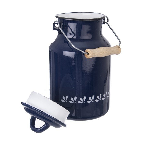 Синя емайлирана кана за мляко, 2 л - Orion-image-2