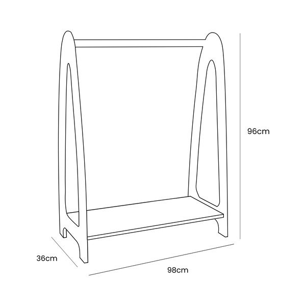 Детска закачалка от декор от бор в естествен цвят 98x96 cm Montessori – Meowbaby-image-1