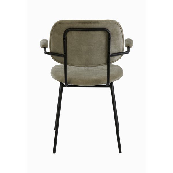 Бежов кадифен трапезен стол Emma - Light & Living-image-4