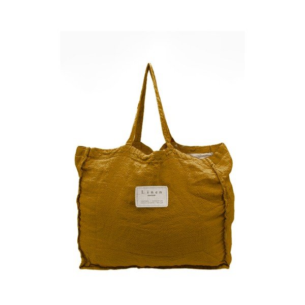 Чанта от плат Горчица, ширина 42 cm - Really Nice Things