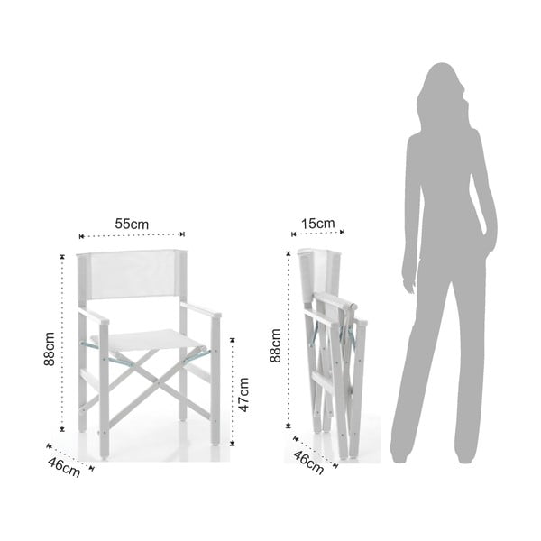 Бял градински сгъваем стол Milos - Tomasucci-image-3