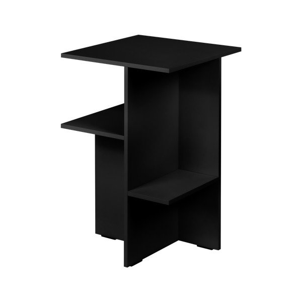 Черно нощно шкафче с рафтове Atik – noo.ma