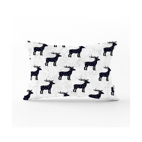 Коледна калъфка за възглавница Елен и звезди, 35 x 55 cm - Minimalist Cushion Covers