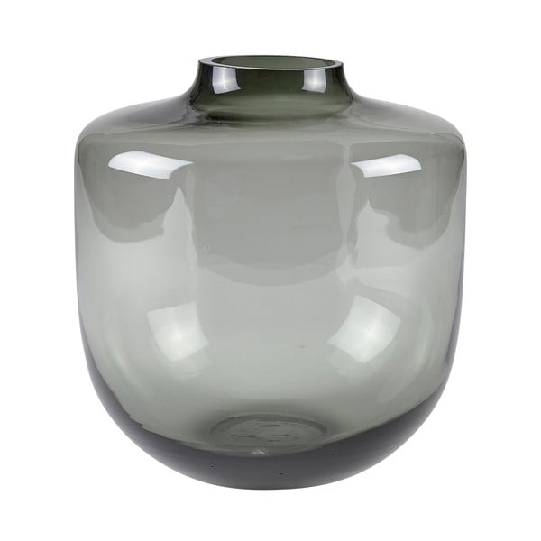 Сива стъклена ваза (височина 21 cm) Daun – Villa Collection