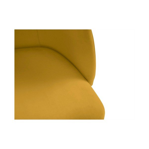 Жълт трапезен стол с кадифена тапицерия Aurora - Windsor & Co Sofas-image-4