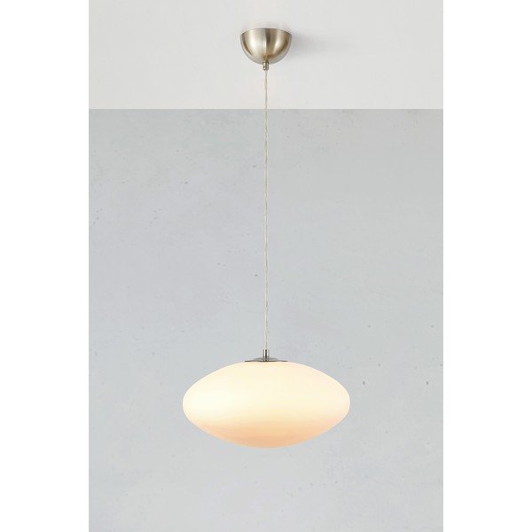 Бяла висяща лампа със стъклен абажур ø 38 cm Locus - Markslöjd-image-2