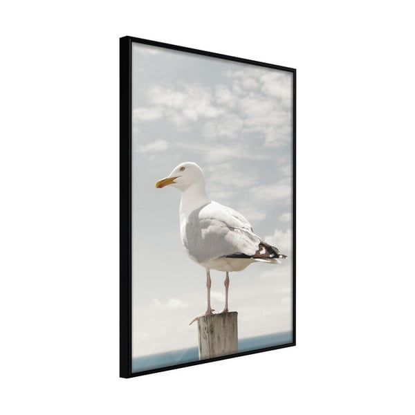 Плакат в рамка , 20 x 30 cm Curious Seagull - Artgeist