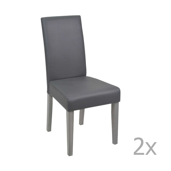 Sada 2 šedých jídelních židlí 13Casa Colton