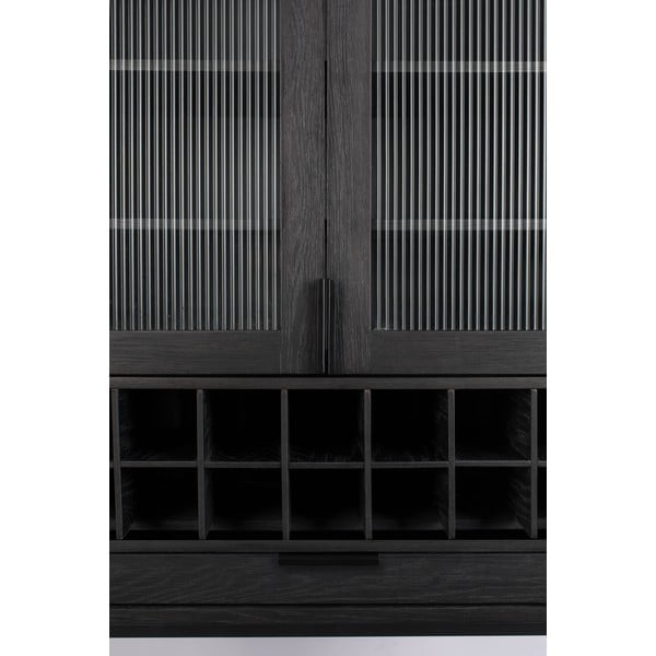 Черна дъбова стойка за вино за 20 бутилки, 89x181 cm Travis - Zuiver-image-3