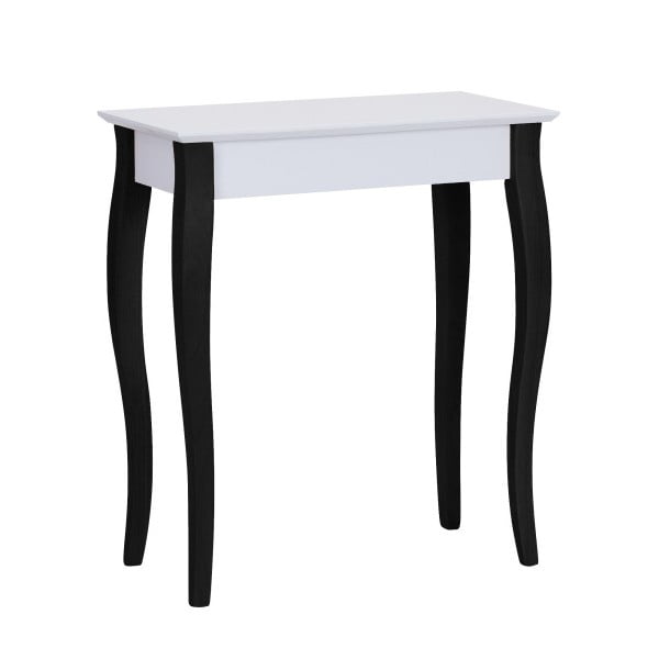 Bílý konzolový stolek s černými nohami Ragaba Lilo, šířka 65 cm