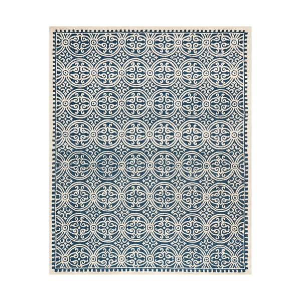 Vlněný koberec Marina Navy, 243x304 cm