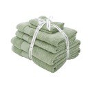 Зелени памучни хавлии и кърпи за баня в комплект от 6 бр. от тери Anti-Bacterial – Catherine Lansfield