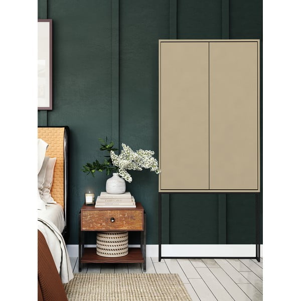 Бежов шкаф 75x164,5 cm Lennon - Really Nice Things-image-3