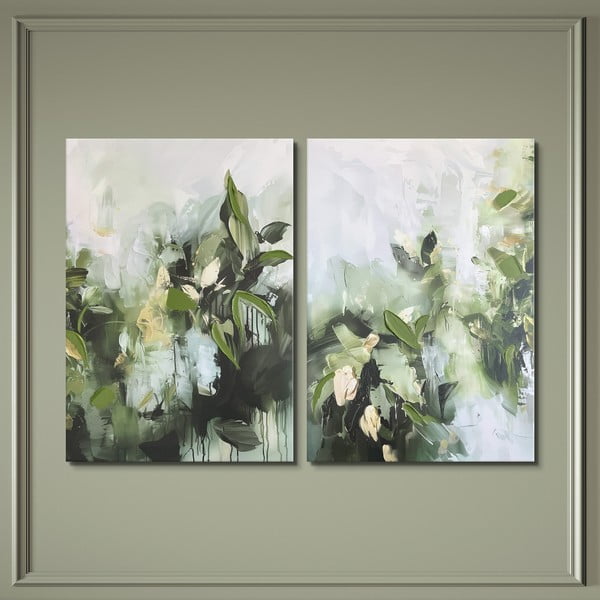 Картини с ръчно рисувани елементи в комплект от 2 бр. 50x70 cm Myrtle – Styler-image-4