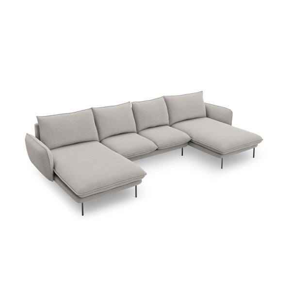 Светлосив U-образен диван Vienna - Cosmopolitan Design-image-2