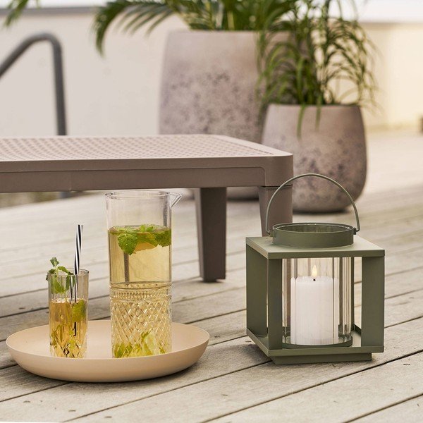 Метален/стъклен фенер (височина 20,5 cm) Lohals – House Nordic-image-1