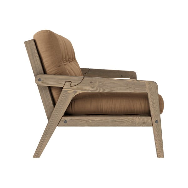 Кафяв разтегателен диван 204 cm Grab - Karup Design-image-4