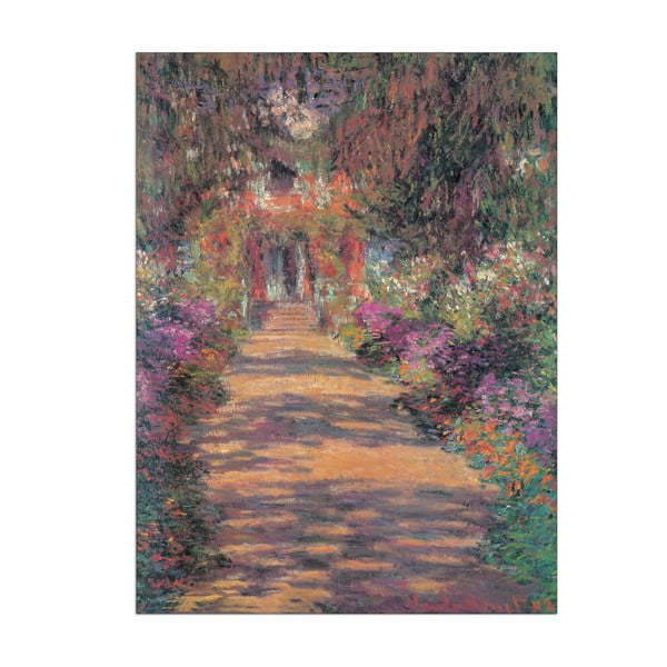 Obraz Monet - Une Allée du jardin, 60x80 cm