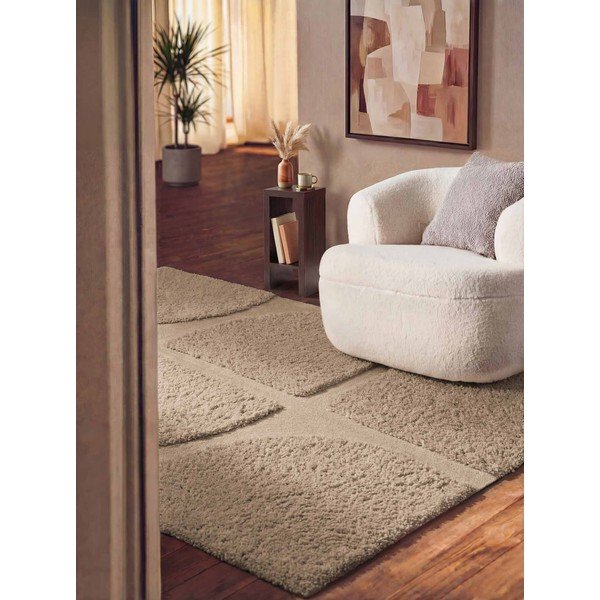 Бежов ръчно изработен килим 80x150 cm Lambeth Jasper – Ted Baker-image-1