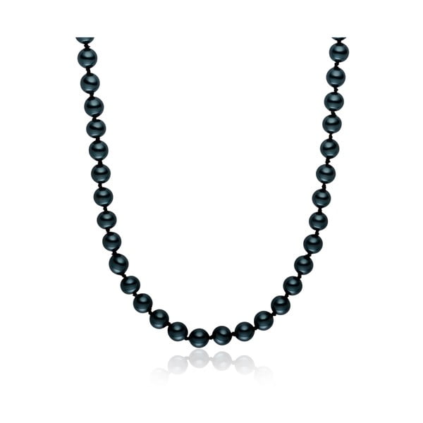 Modrý perlový náhrdelník Pearls Of London, délka 50 cm