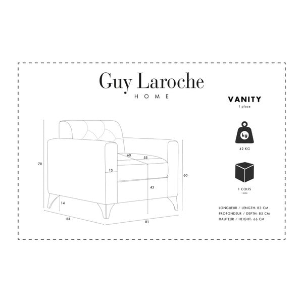 Modré křeslo Guy Laroche Vanity-image-3