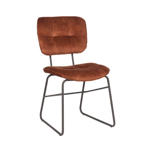 Трапезни столове от кадифе в цвят коняк в комплект от 2 броя Dez - LABEL51