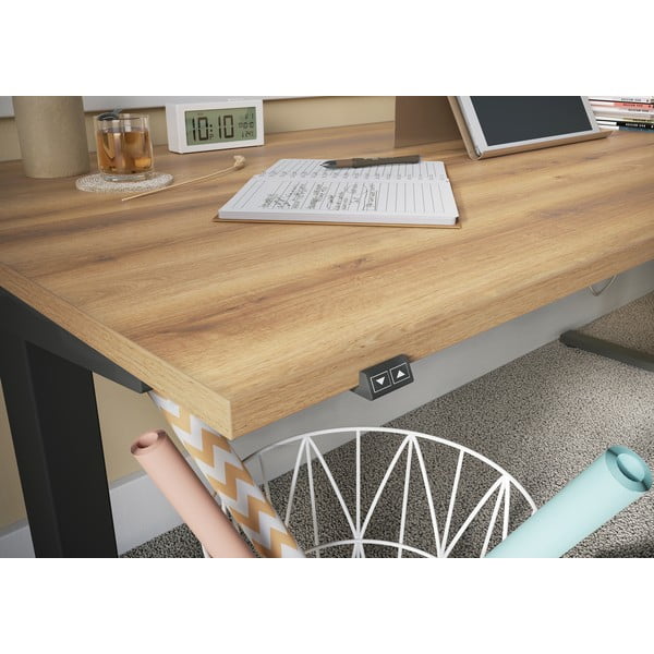 Работна маса с електрическо регулиране на височината с дъбов плот 80x180 cm Lissabon – Germania-image-3