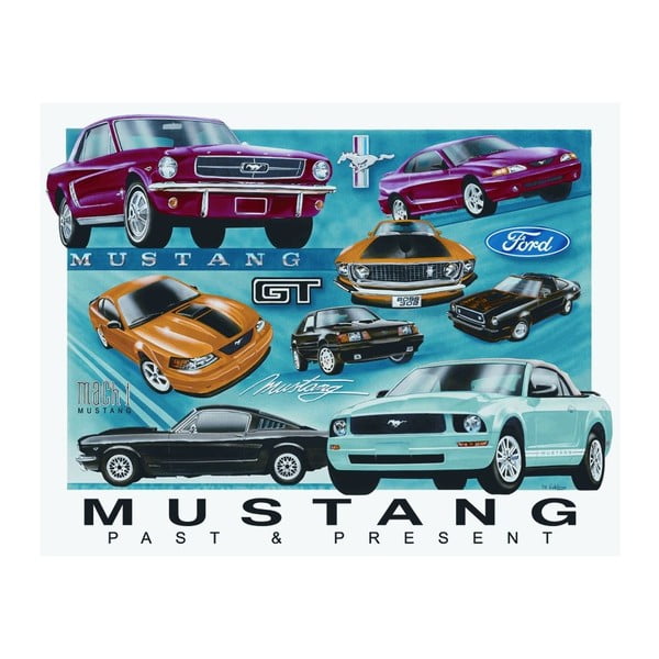 Метална табела Mustang, 30x40 cm - Postershop
