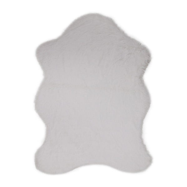 Бял килим от изкуствена кожа Tavsantuyu White, 80 x 105 cm - Unknown