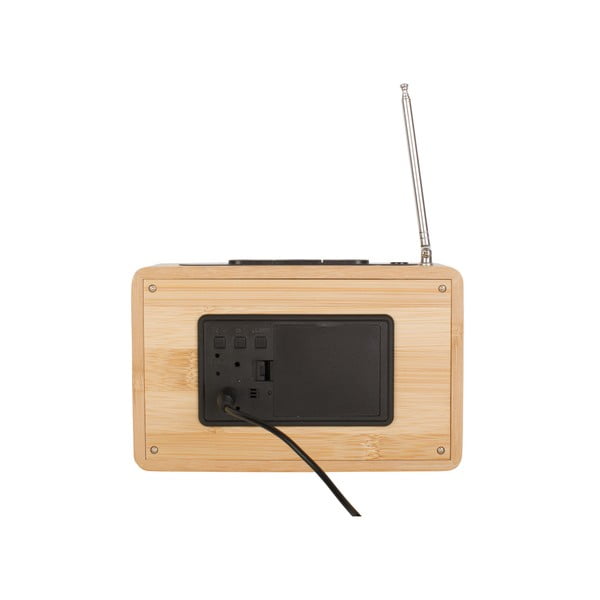 Бамбуков будилник с радио Retro - Karlsson-image-3