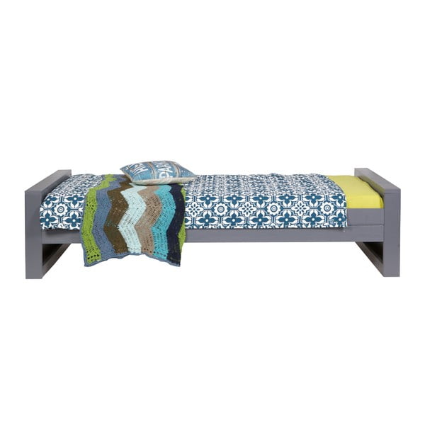 Сиво единично легло 90x200 cm Dennis – WOOOD-image-1