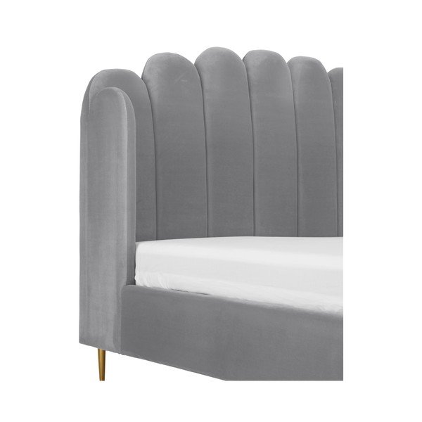 Сиво тапицирано легло , 180 x 200 cm Glamour - Westwing Collection-image-1