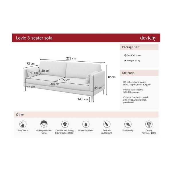 Светлобежов триместен диван Levie - devichy-image-3
