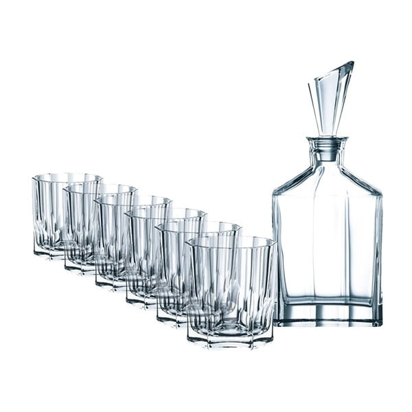 Комплект от декантер и 6 чаши за уиски от кристално стъкло Комплект за уиски Aspen - Nachtmann