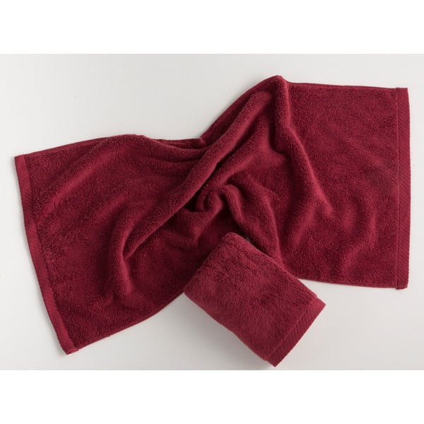 Тъмночервена памучна кърпа , 50 x 100 cm Lisa Coral - El Delfin