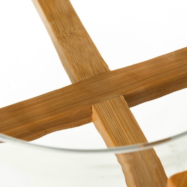 Set skleněné misky a 2 bambusových příborů Unimasa-image-2