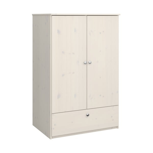 Бял детски гардероб от борова дървесина 80x123 cm Memphis - Tvilum-image-2