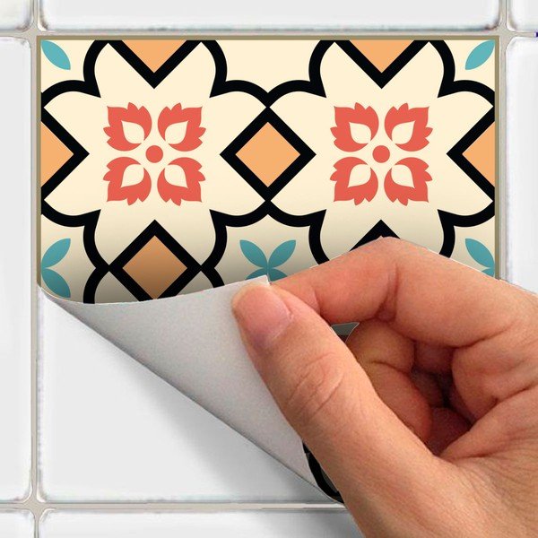 Комплект от 24 стикера за стена Azulejos Sofiana, 15 x 15 cm - Ambiance-image-1