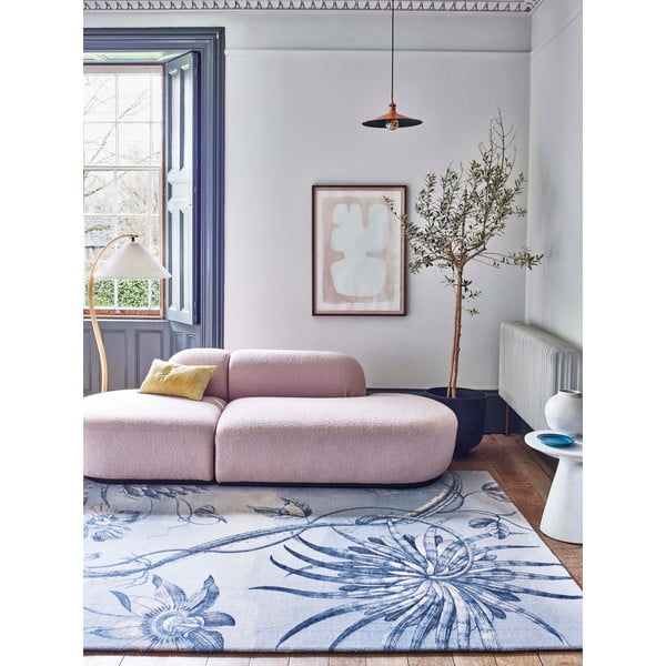 Светлосин вълнен килим 300x400 cm Talwin – Agnella-image-1