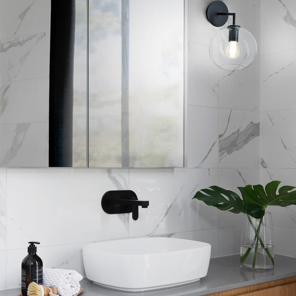 Черна стенна лампа Bogard, ø 20 cm Bogart - SULION-image-2