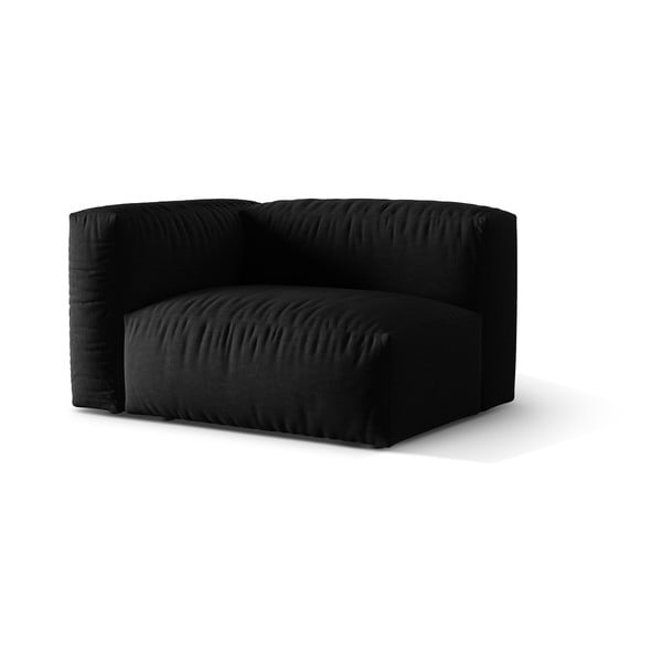 Черен модул за диван (ляв ъгъл) Martina – Micadoni Home-image-2